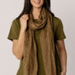100% Linen Polka Dot Print Scarf