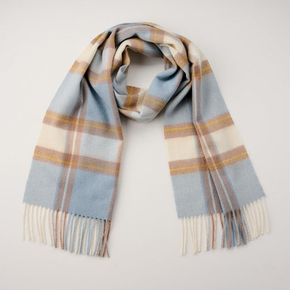 100% Lambswool Check Scarf