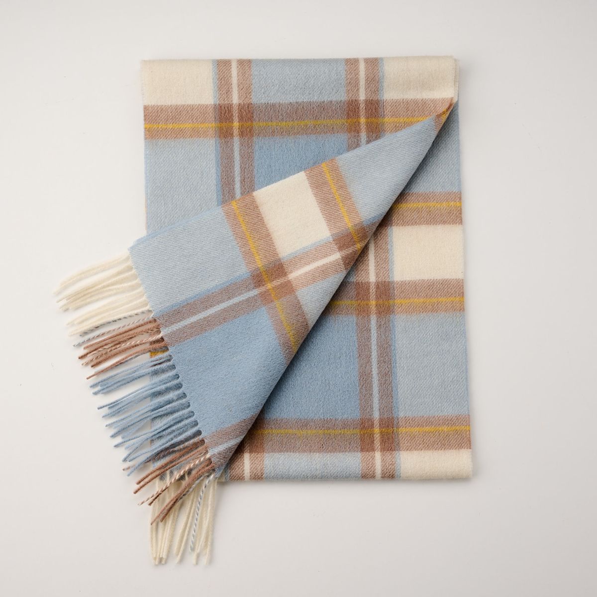 100% Lambswool Check Scarf