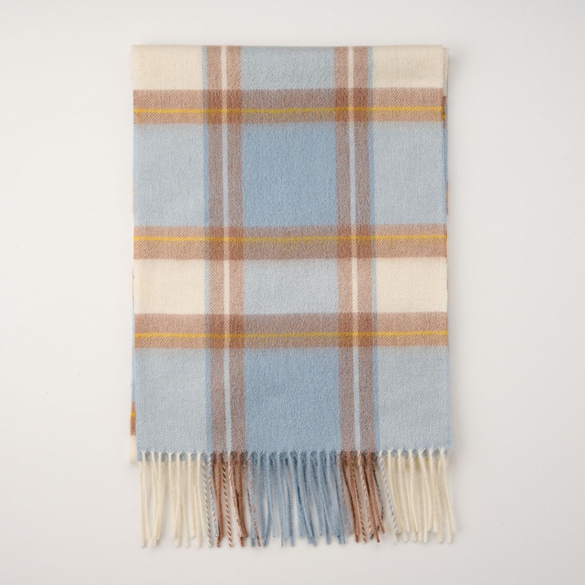 100% Lambswool Check Scarf