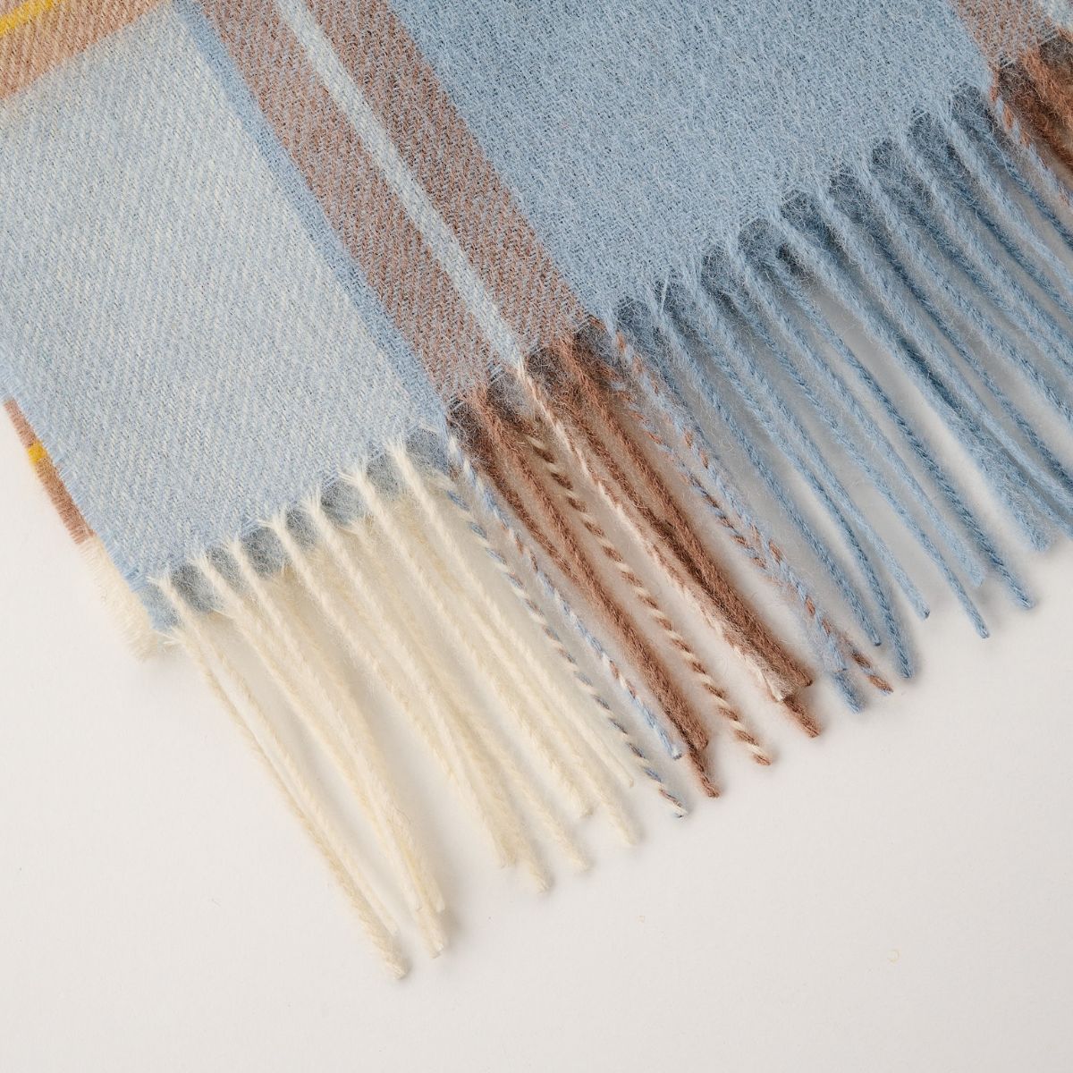 100% Lambswool Check Scarf