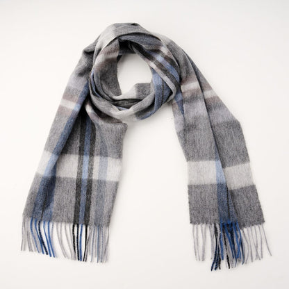 100% Lambswool Check Scarf