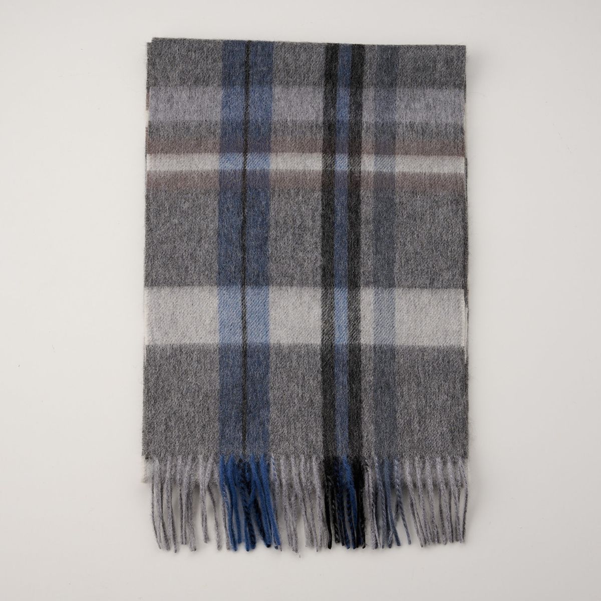 100% Lambswool Check Scarf