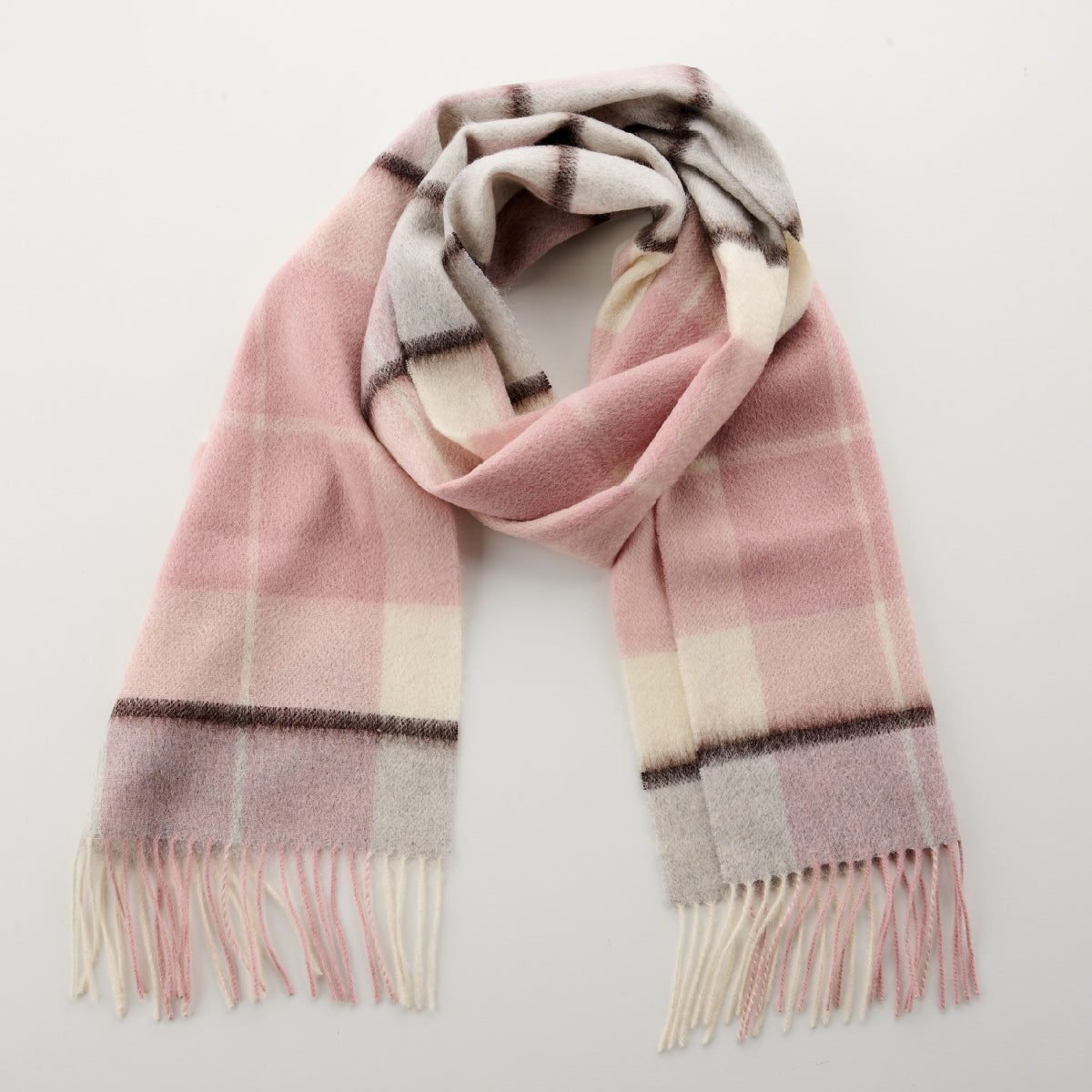 100% Lambswool Check Scarf