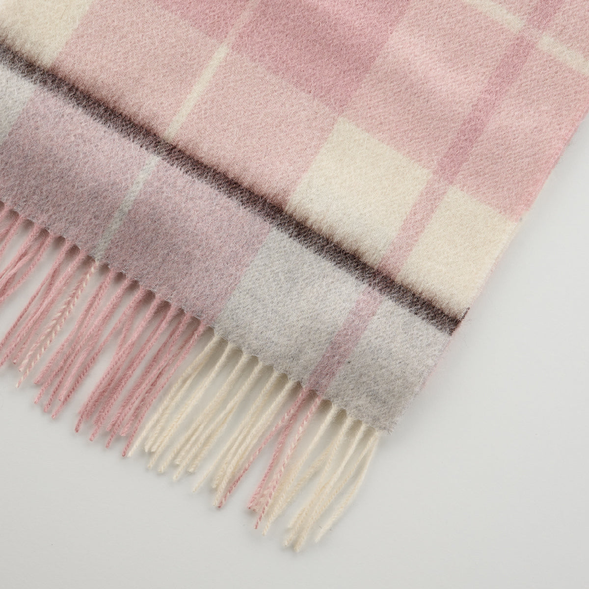 100% Lambswool Check Scarf