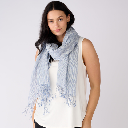 Linen Stripe Scarf