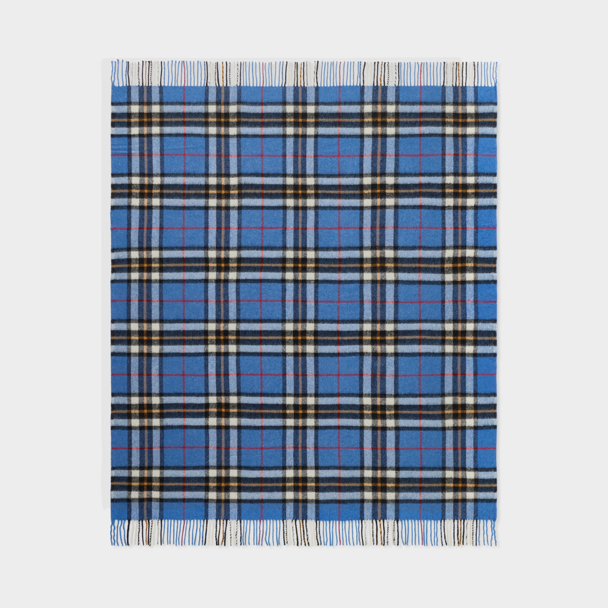 Billabong Fringed Tartan Throw Blanket V