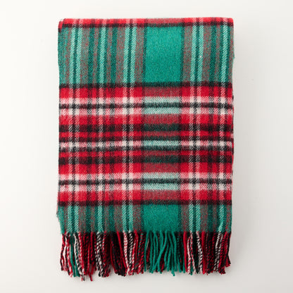 Billabong Fringed Tartan Throw Blanket