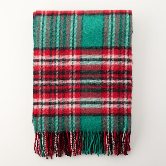 Billabong Fringed Tartan Throw Blanket