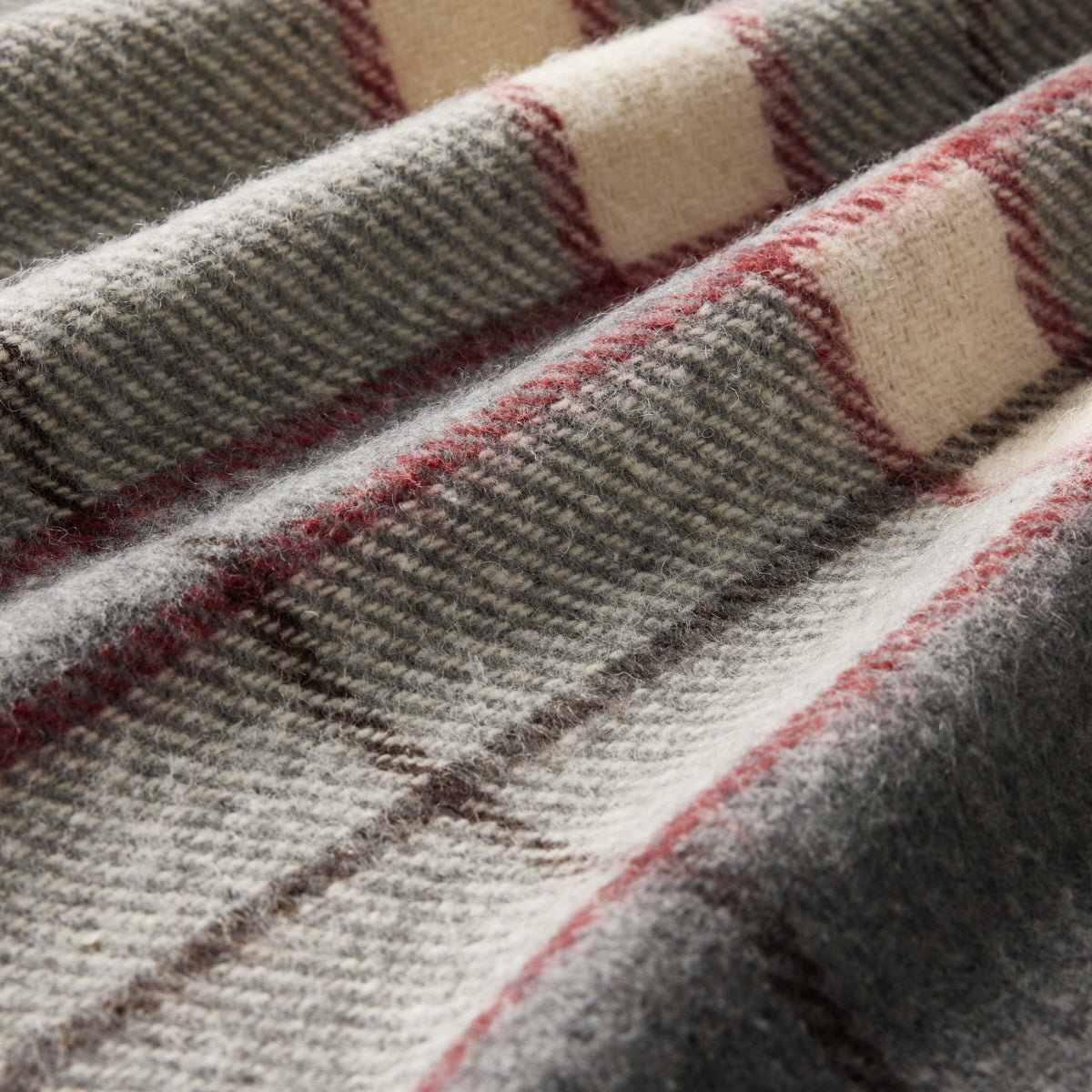 Billabong Fringed Tartan Throw Blanket
