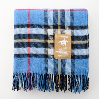 Billabong Fringed Tartan Throw Blanket
