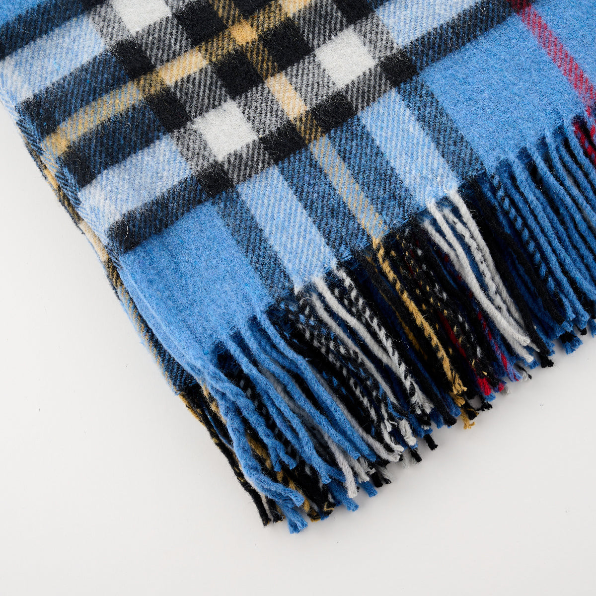 Billabong Fringed Tartan Throw Blanket