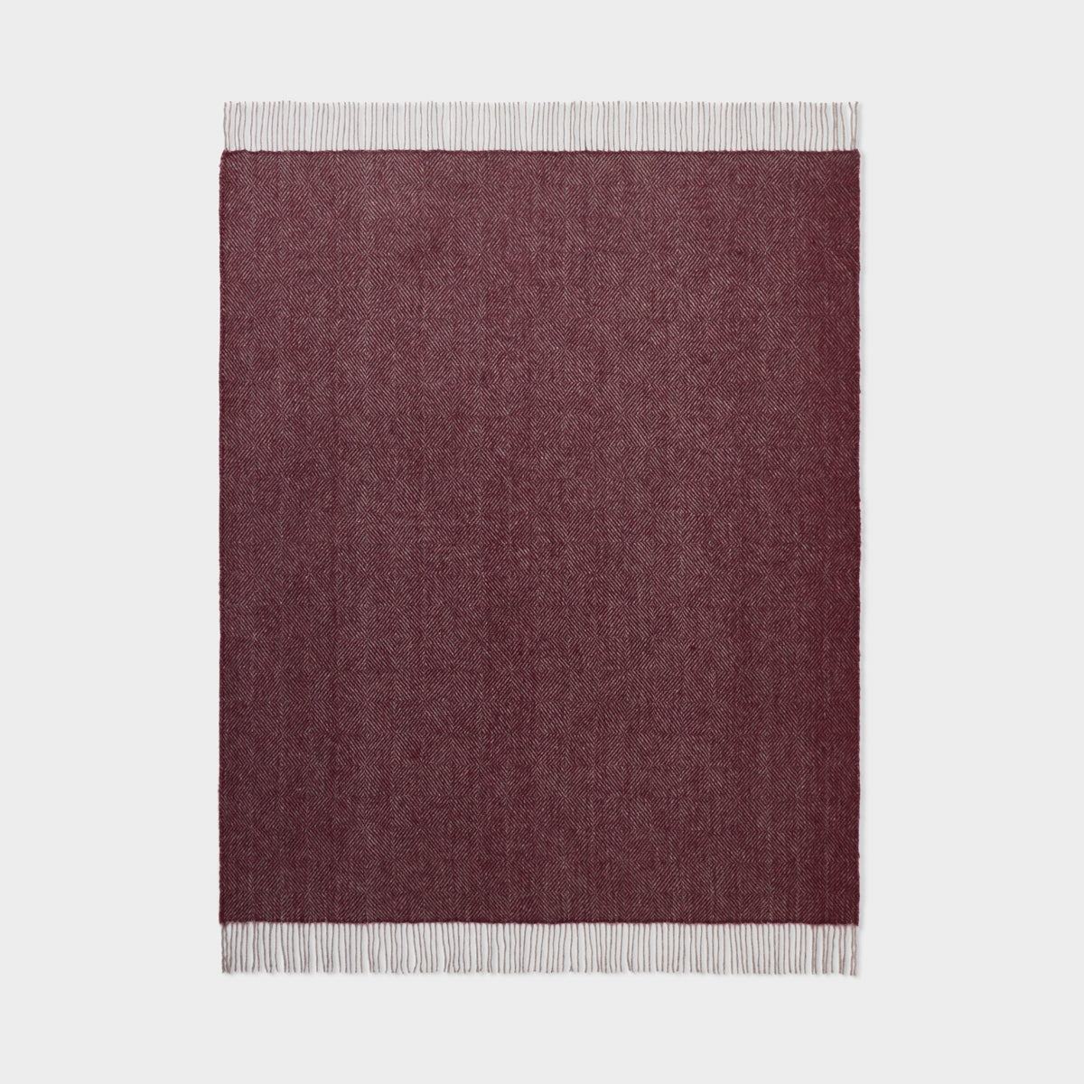 Alpaca Wool Throw Fringe Check