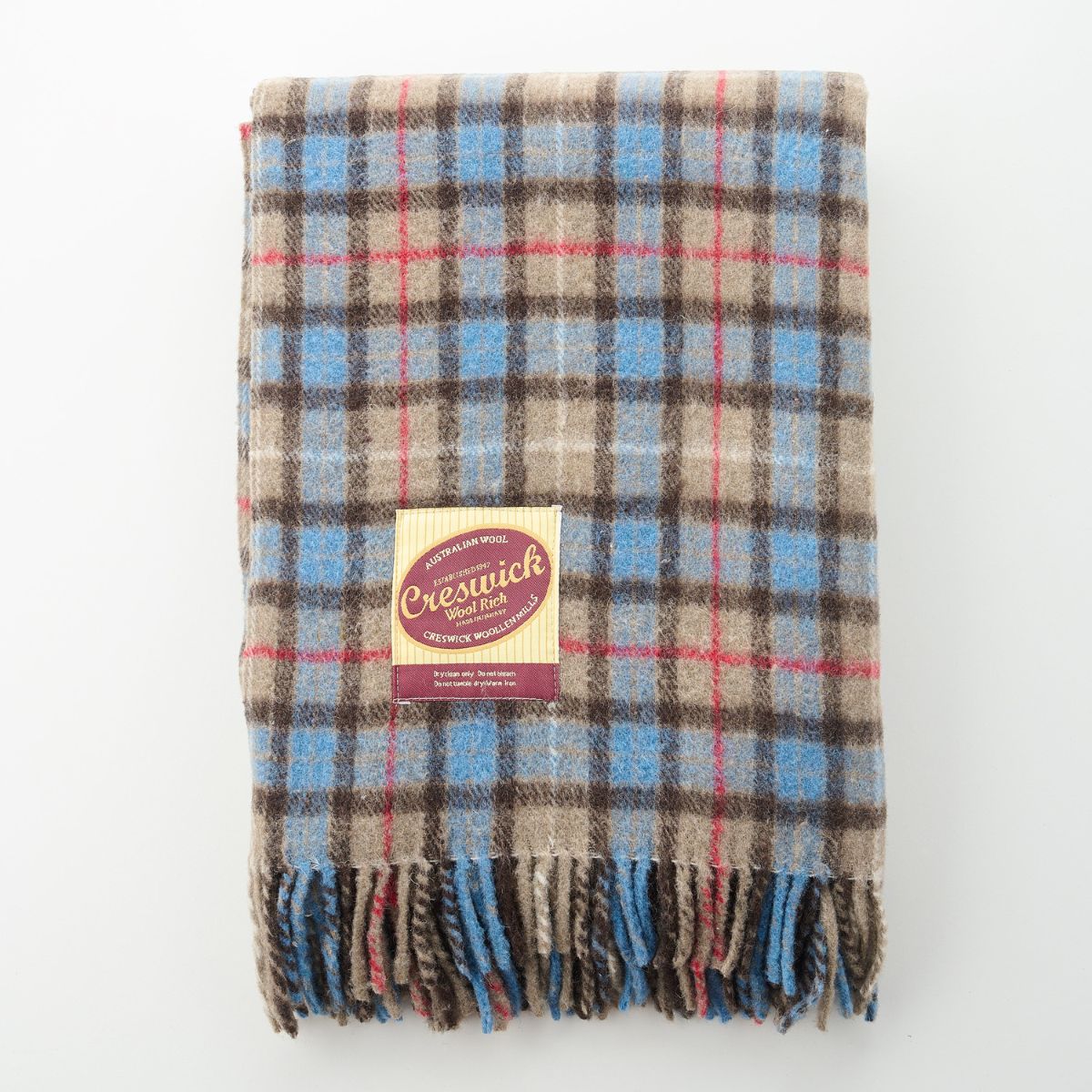 Billabong Fringed Throw Blanket Check