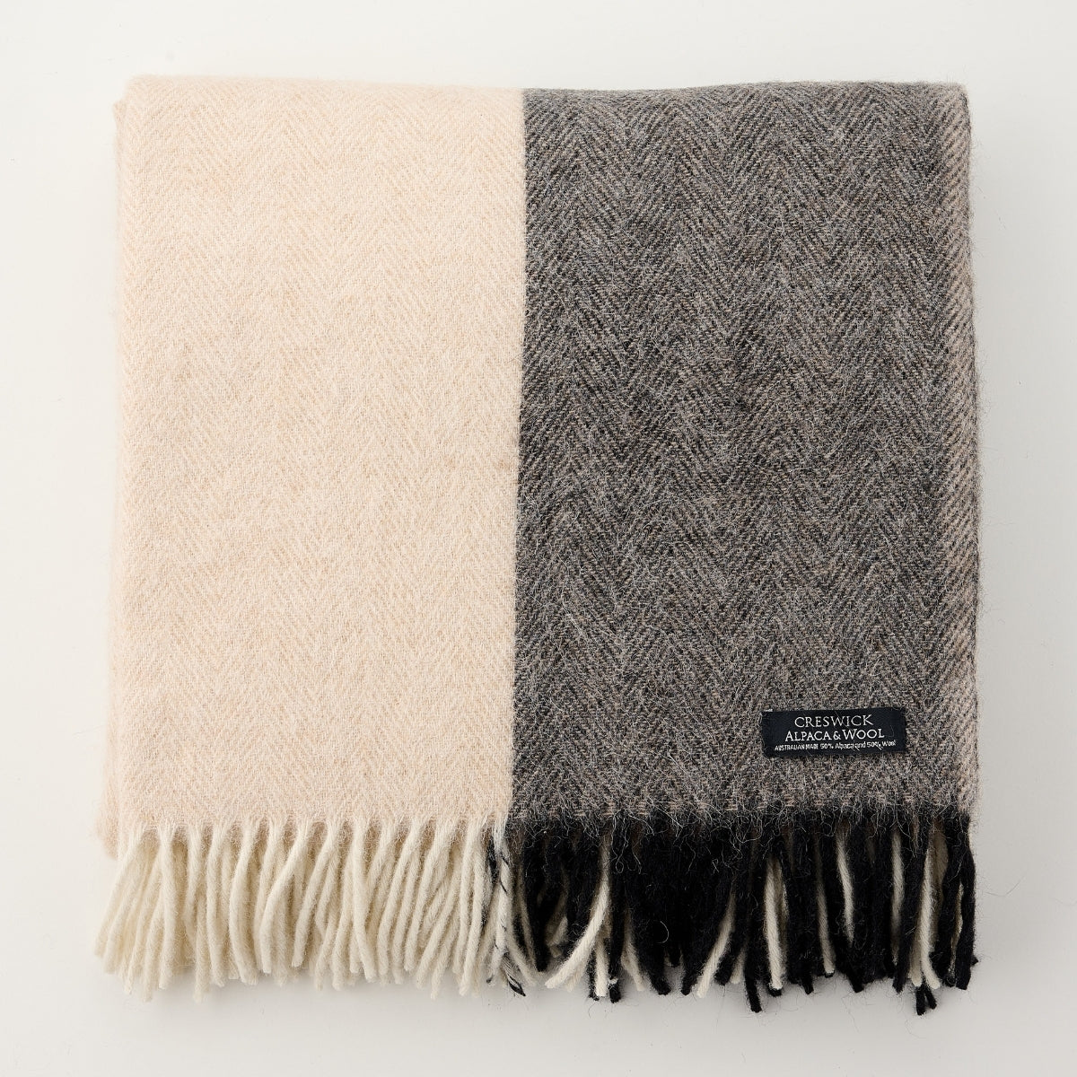 Alpaca Wool Australian Throw Herringbone