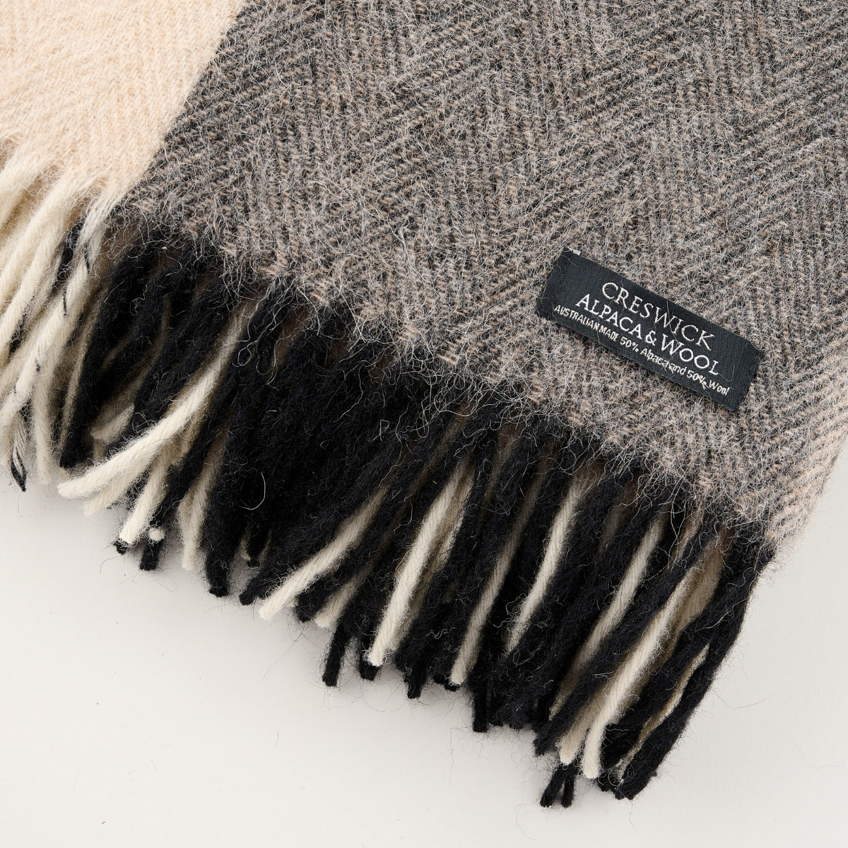Alpaca Wool Australian Throw Herringbone