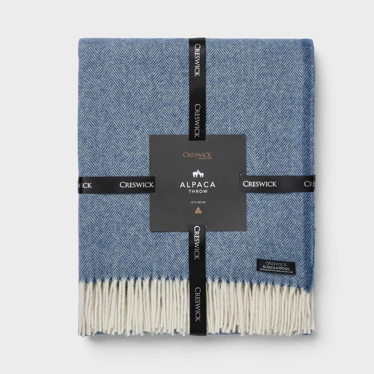 Alpaca Wool Australian Throw Herringbone