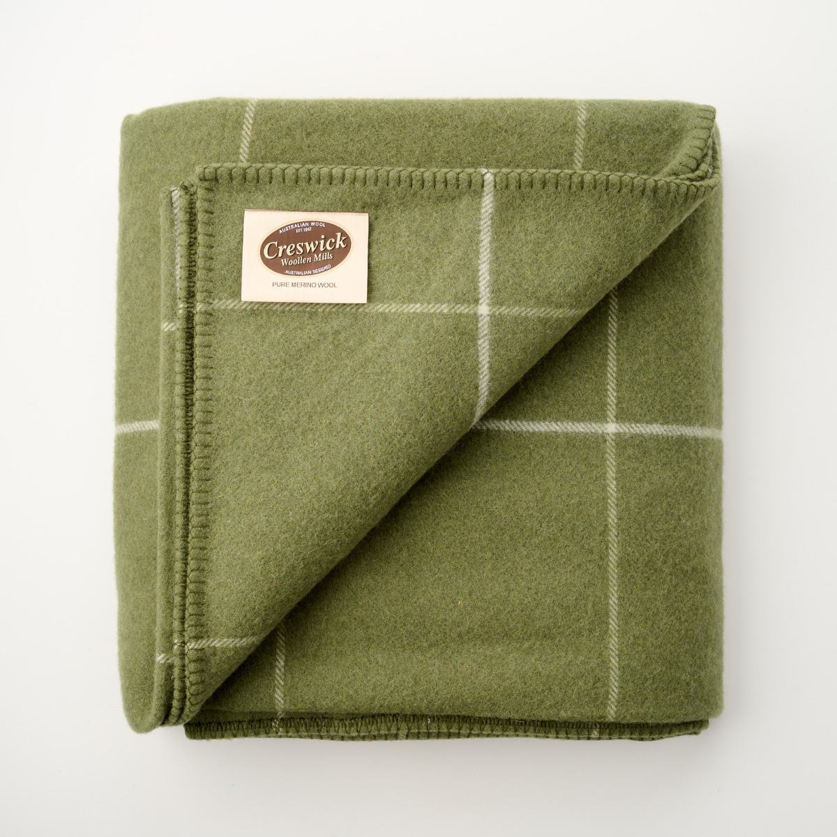 Fine Merino Wool Stitch Check Throw