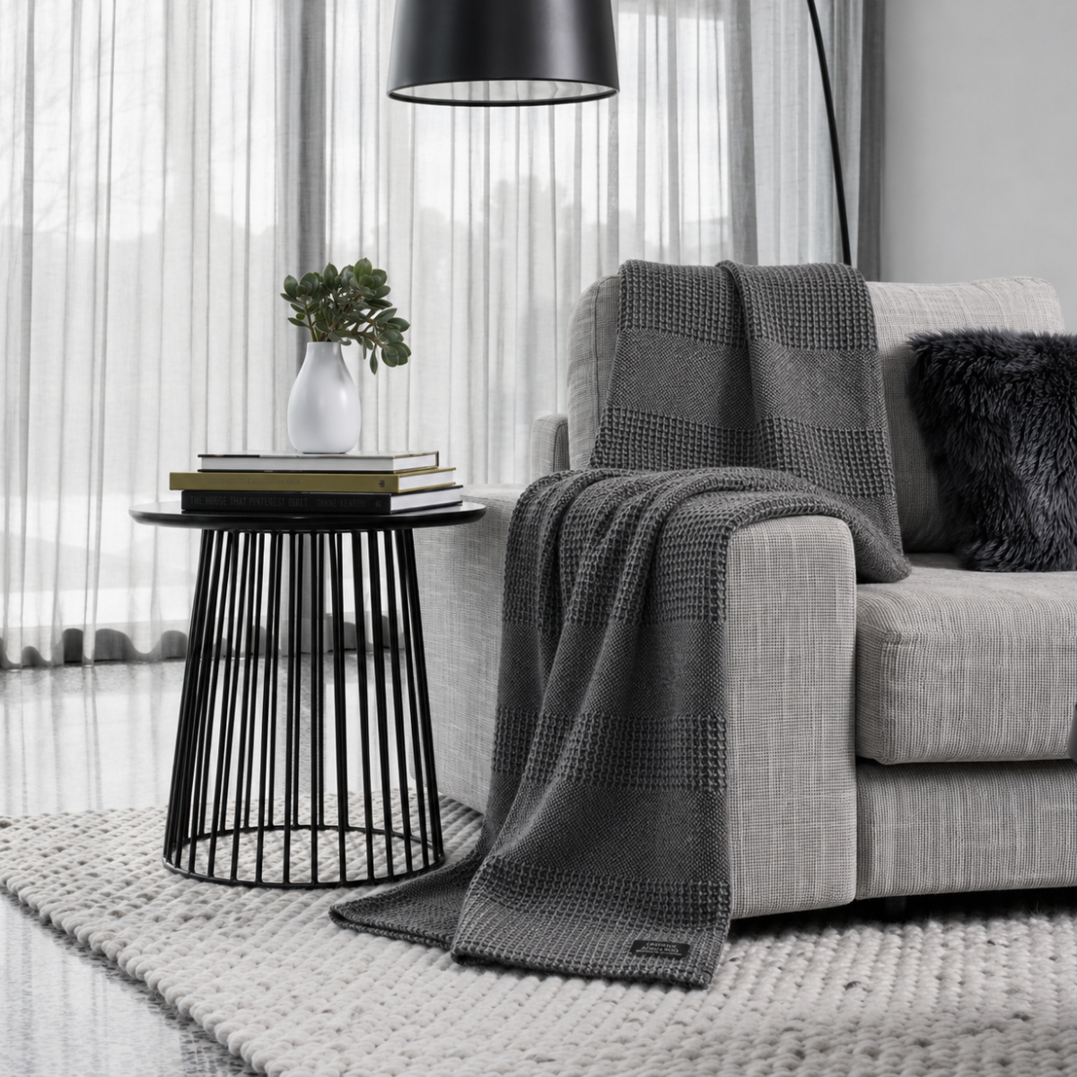Alpaca Australian Wool Throw Combo Blanket Stitch