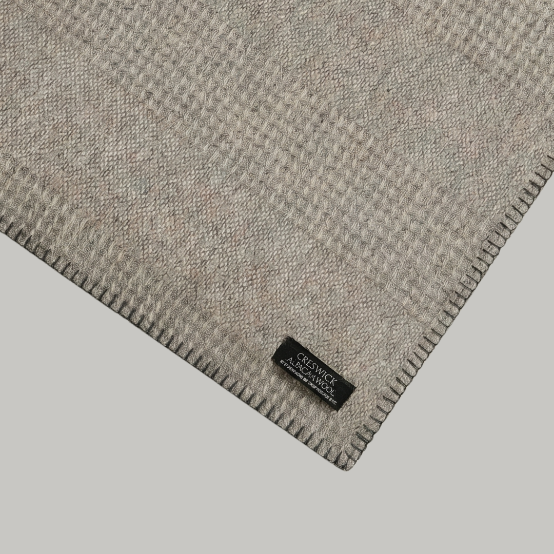 Alpaca Australian Wool Throw Combo Blanket Stitch