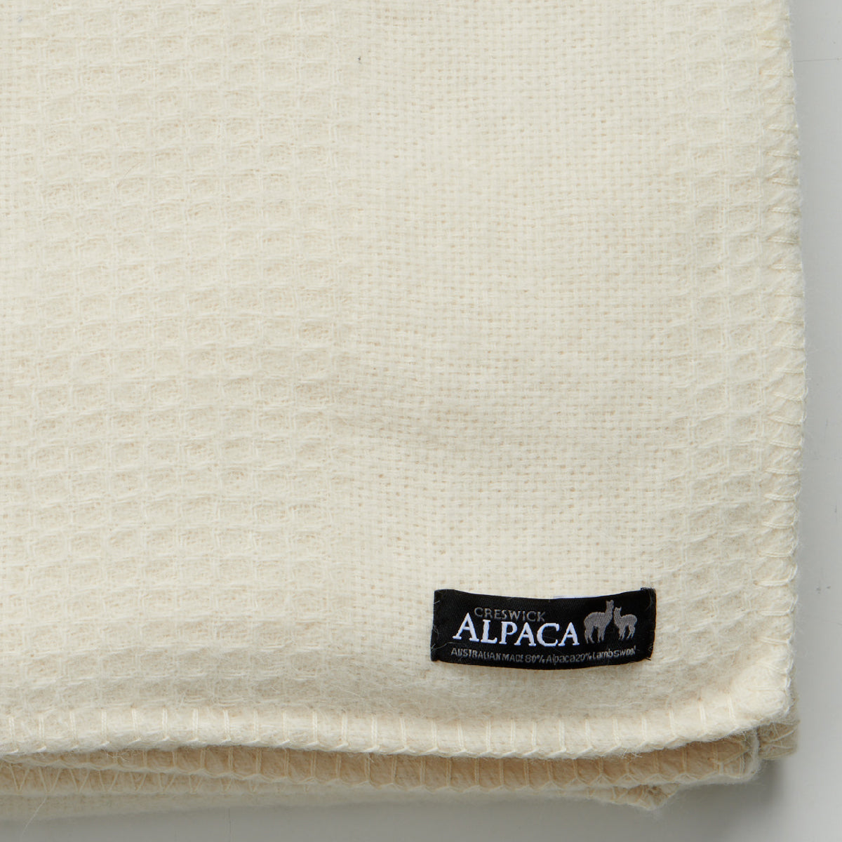 Alpaca Australian Wool Throw Combo Blanket Stitch