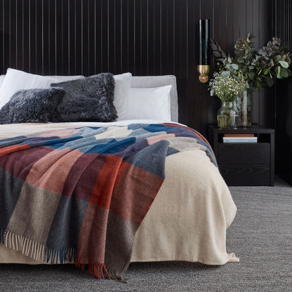 Alpaca Australian Wool Throw Fringe Springmount