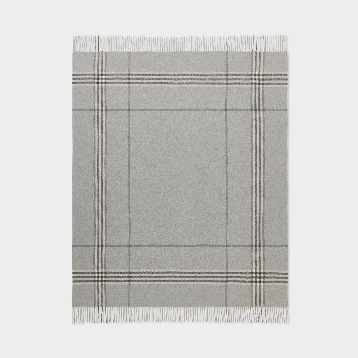 Billabong Fringed Check Throw Blanket