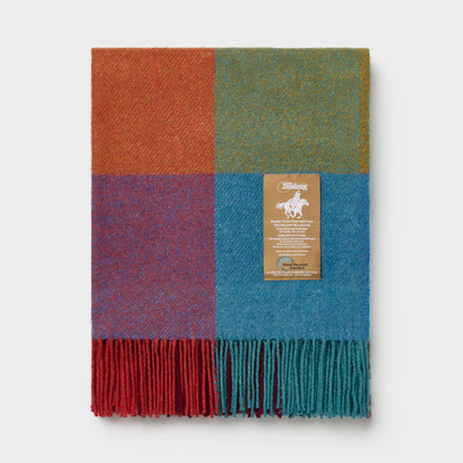 Billabong Fringed Block Check Throw Blanket