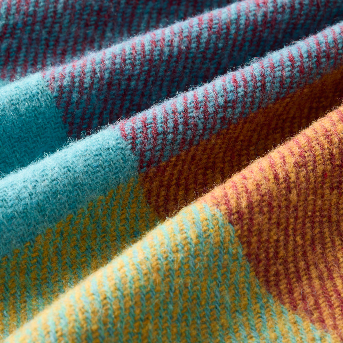 Billabong Fringed Block Check Throw Blanket