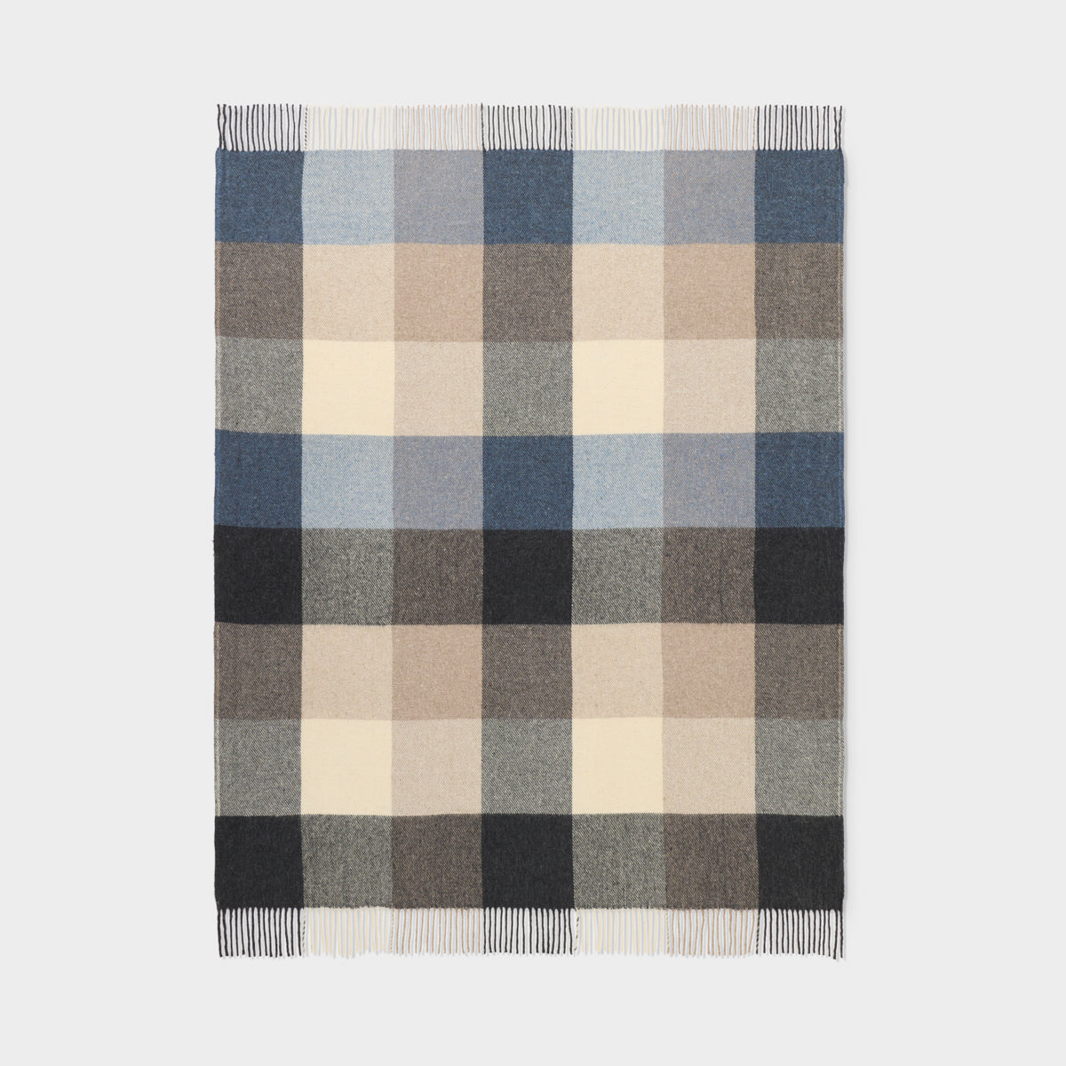 Billabong Fringed Block Check Throw Blanket