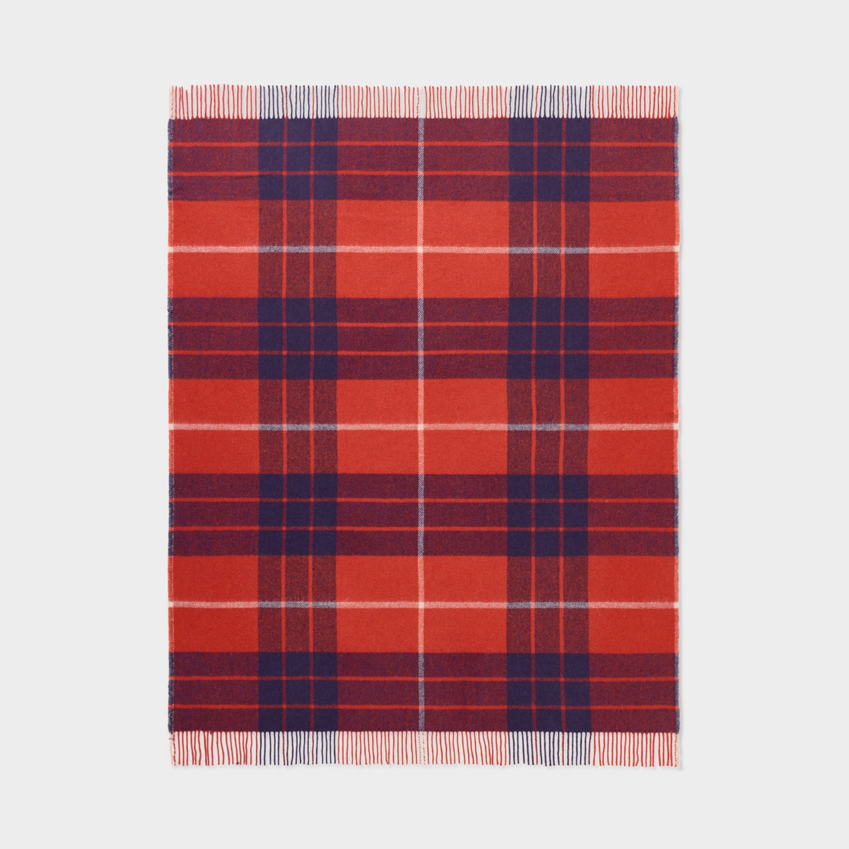 Billabong Fringed Block Check Throw Blanket
