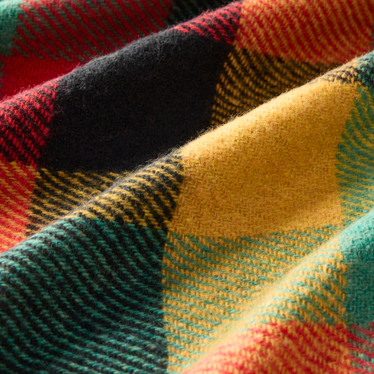 Billabong Fringed Block Check Throw Blanket