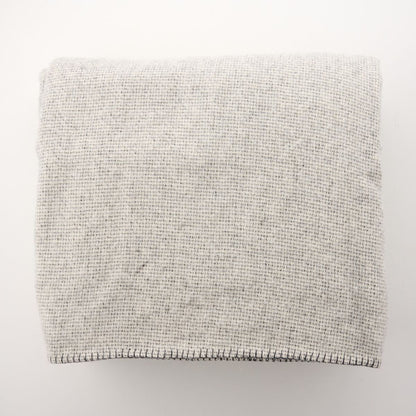Alpaca Australian Wool Throw Cobblestone Blanket Stitch