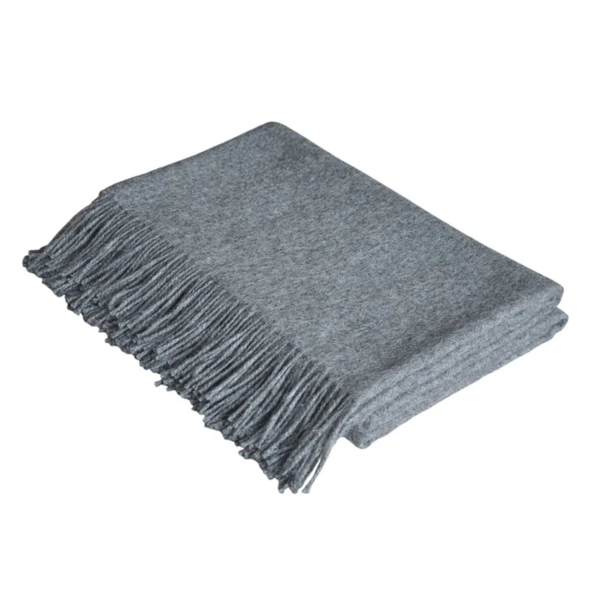 Wool Alpaca Fringed Throw