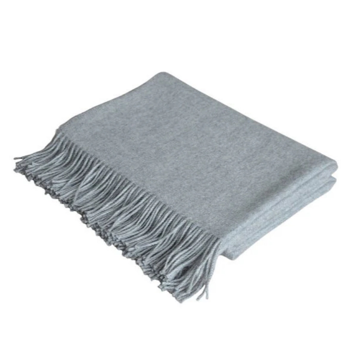 Wool Alpaca Fringed Throw