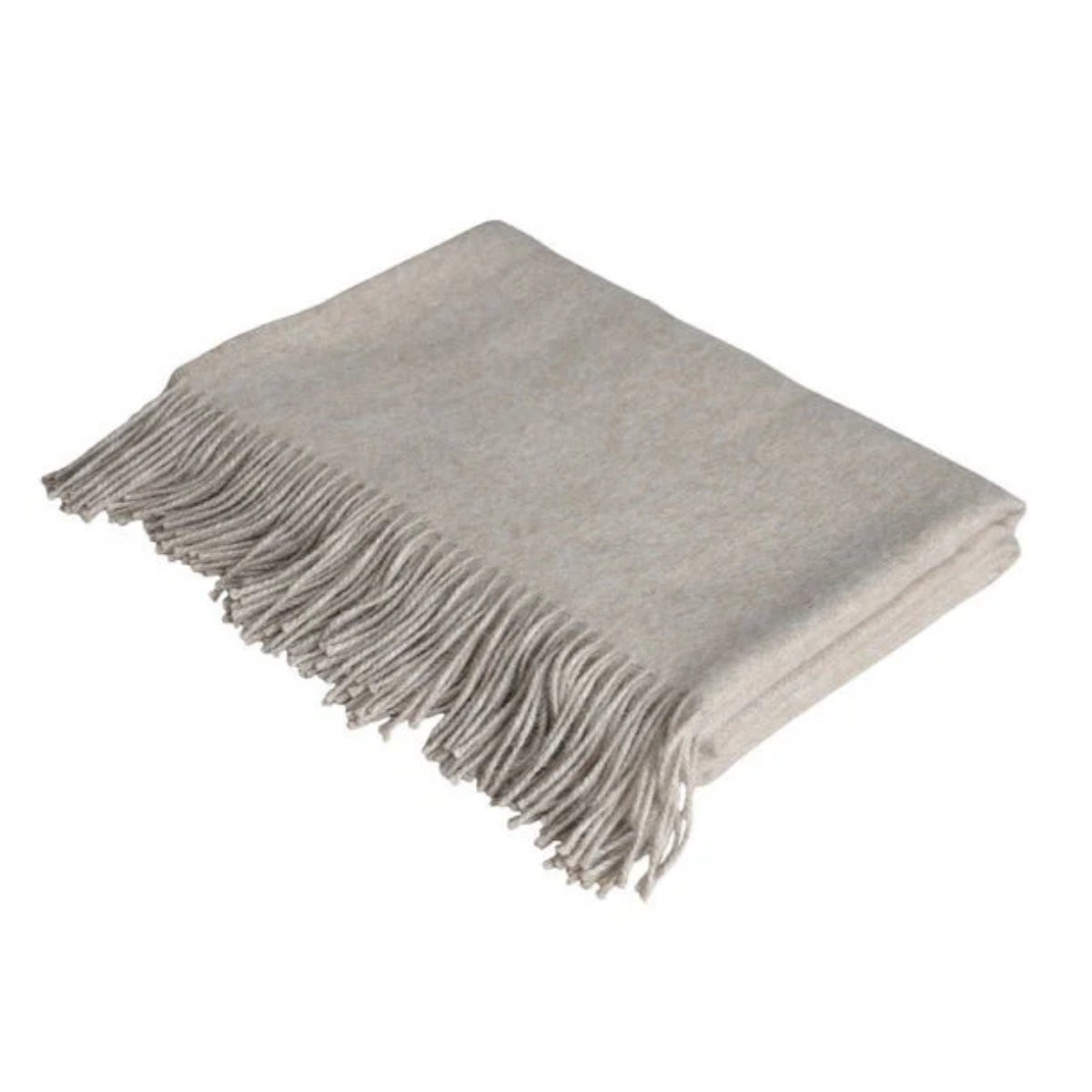 Wool Alpaca Fringed Throw