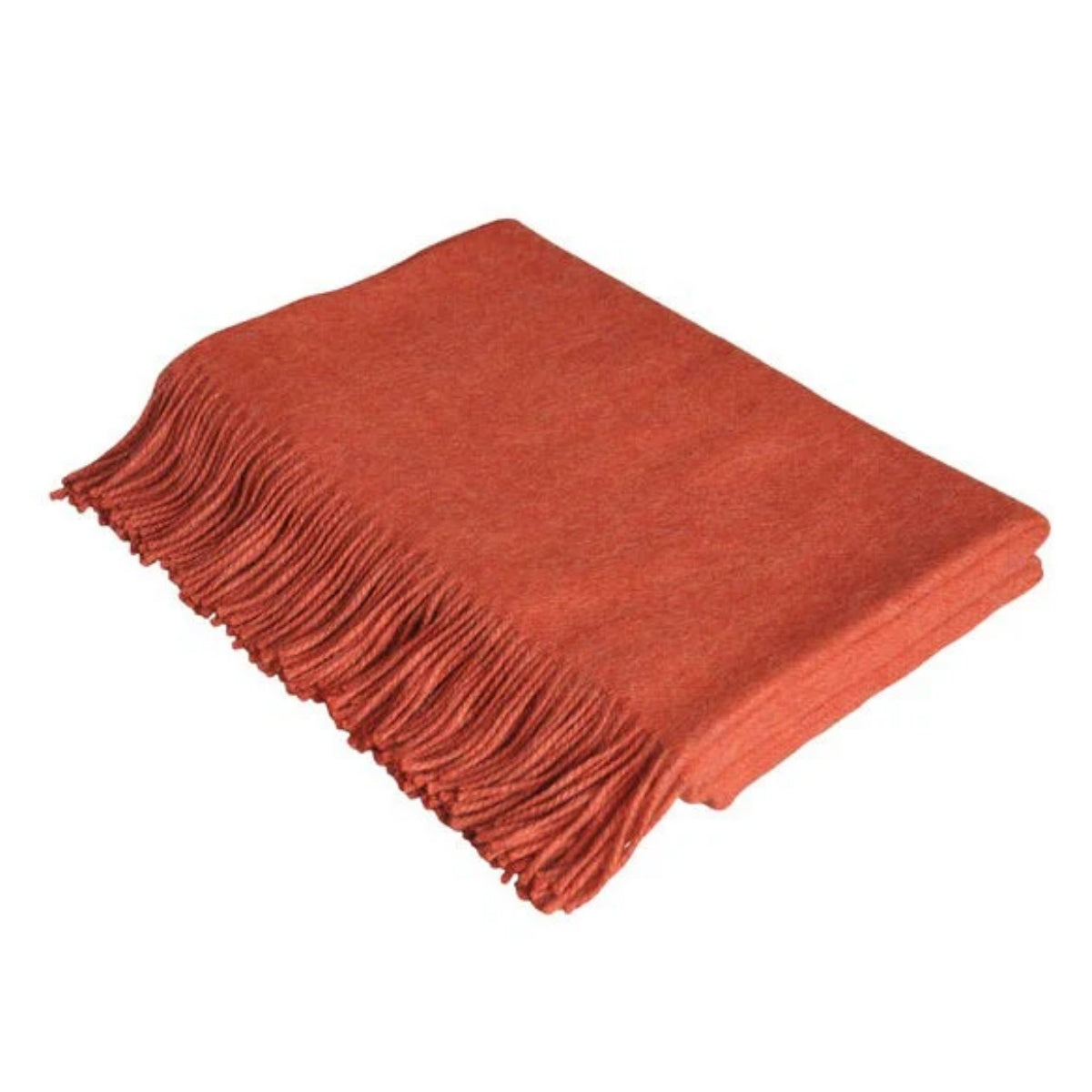 Wool Alpaca Fringed Throw