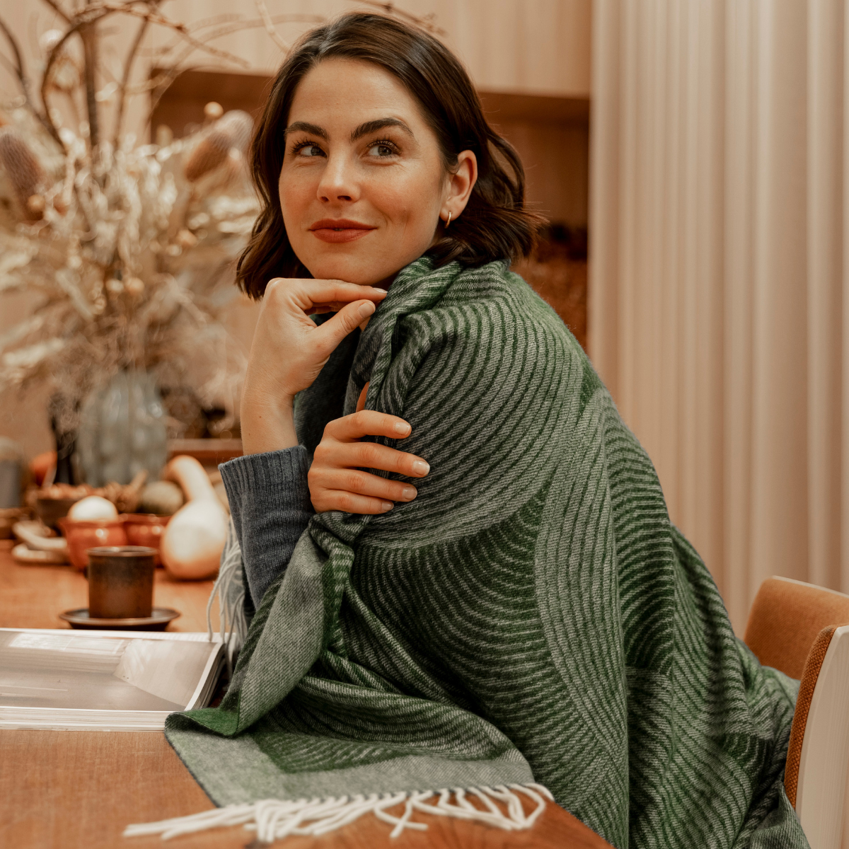 Lambswool Fringed Throw