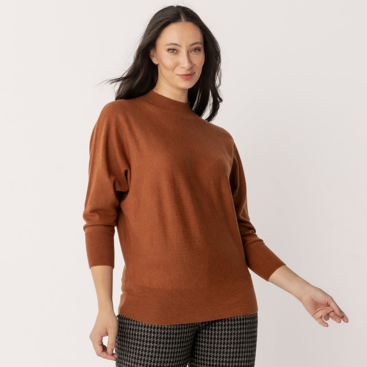 Wool Cashmere Dolmain Sleeve Pullover