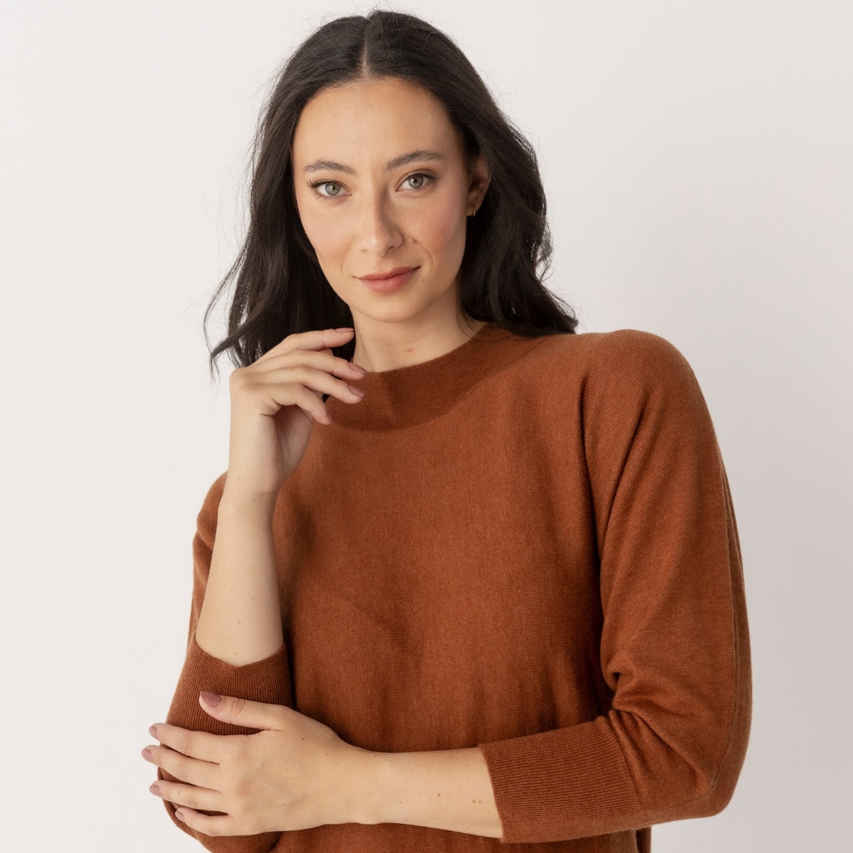 Wool Cashmere Dolmain Sleeve Pullover
