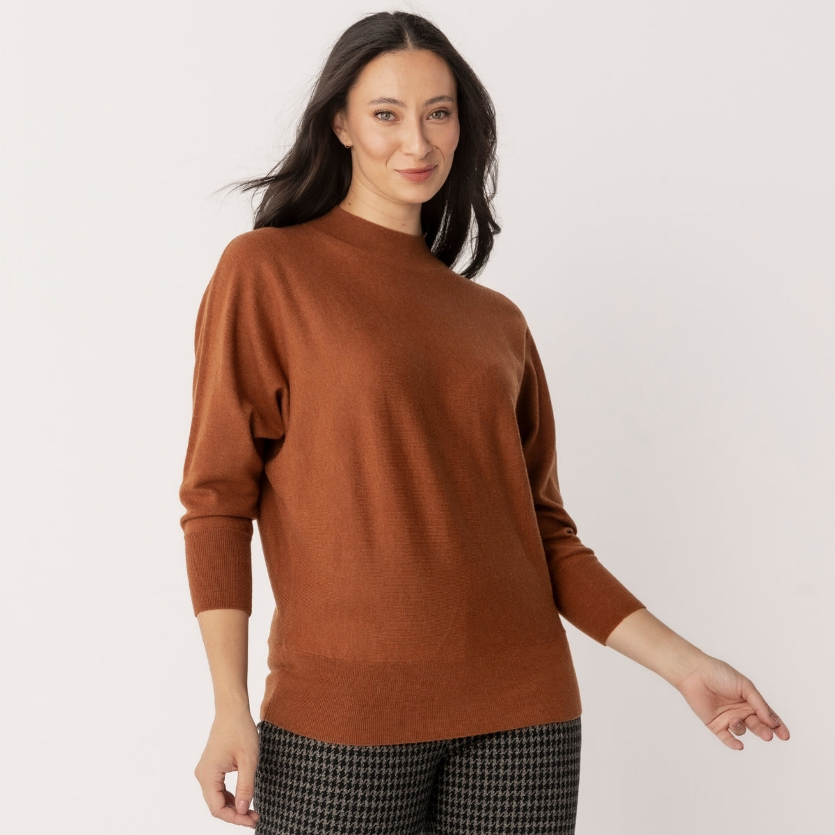 Wool Cashmere Dolmain Sleeve Pullover