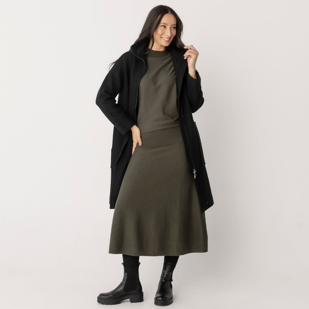 Wool Cashmere Dolmain Sleeve Pullover