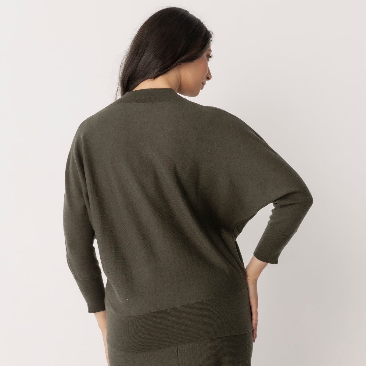 Wool Cashmere Dolmain Sleeve Pullover