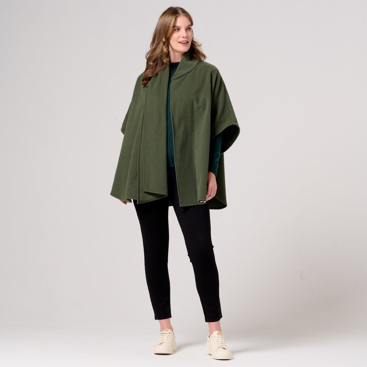 Wool Cashmere Blend Cape