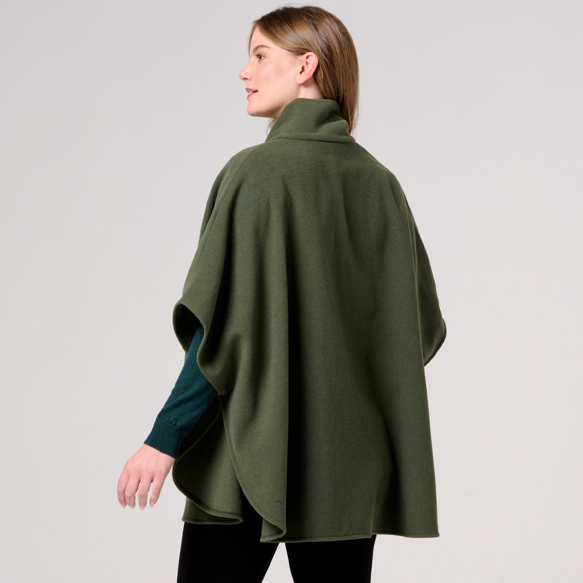 Wool Cashmere Blend Cape