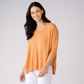 Linen Cotton 3/4 Sleeve V Neck Swing Top