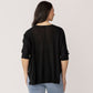 Linen Cotton 3/4 Sleeve V Neck Swing Top