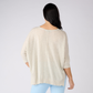 Linen Cotton 3/4 Sleeve V Neck Swing Top