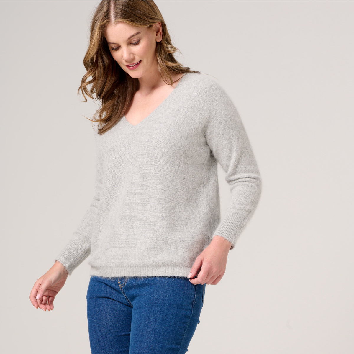 Angora Blend Dolmain Sleeve Sweater