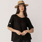 100% Linen Spliced Linen T Shirt